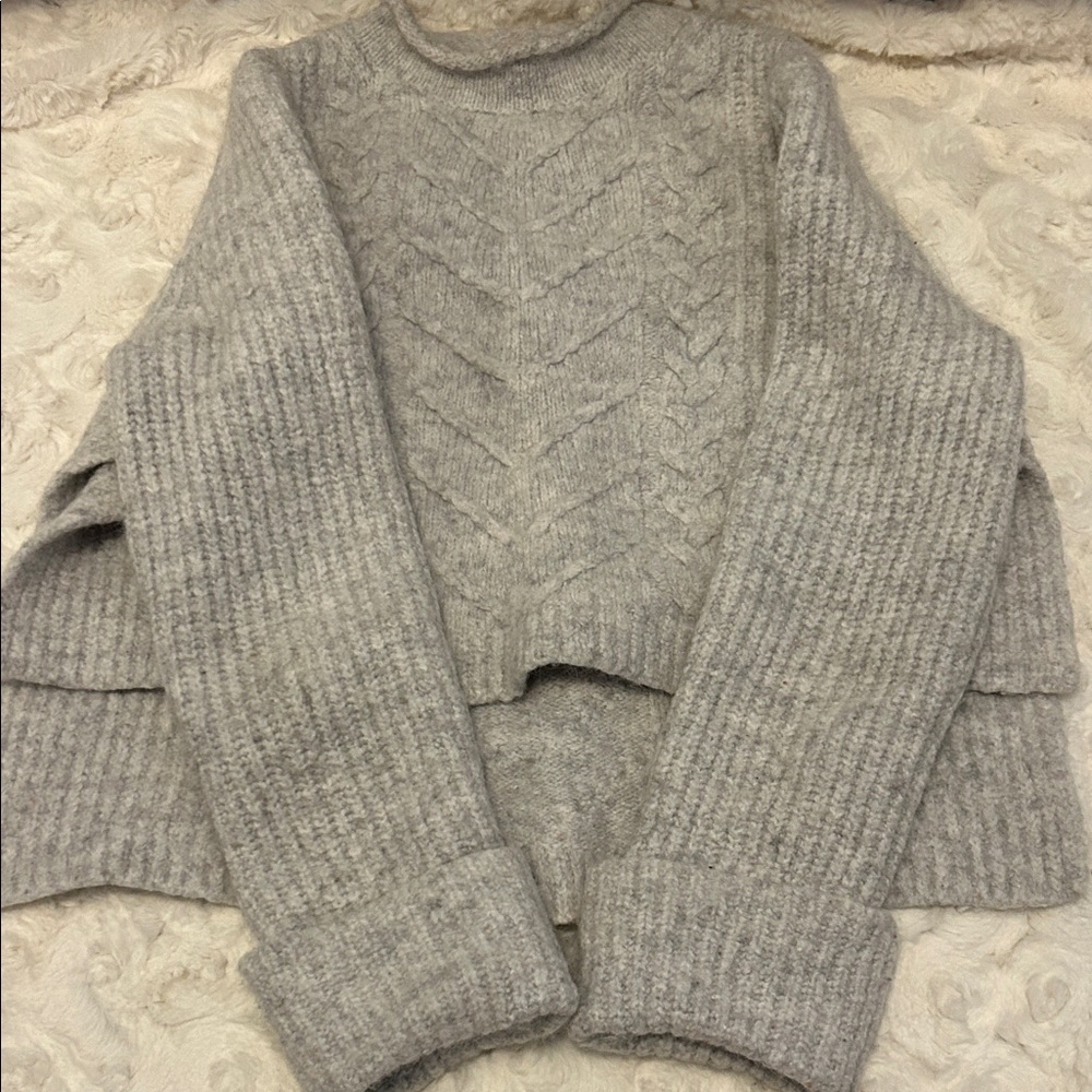 All Saints Light Gray Women's Knit Sweater Small - Picture 7 of 8